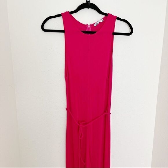Zara Pink Sleeveless Ribbed Knit Jumpsuit Romper - Picture 5 of 11